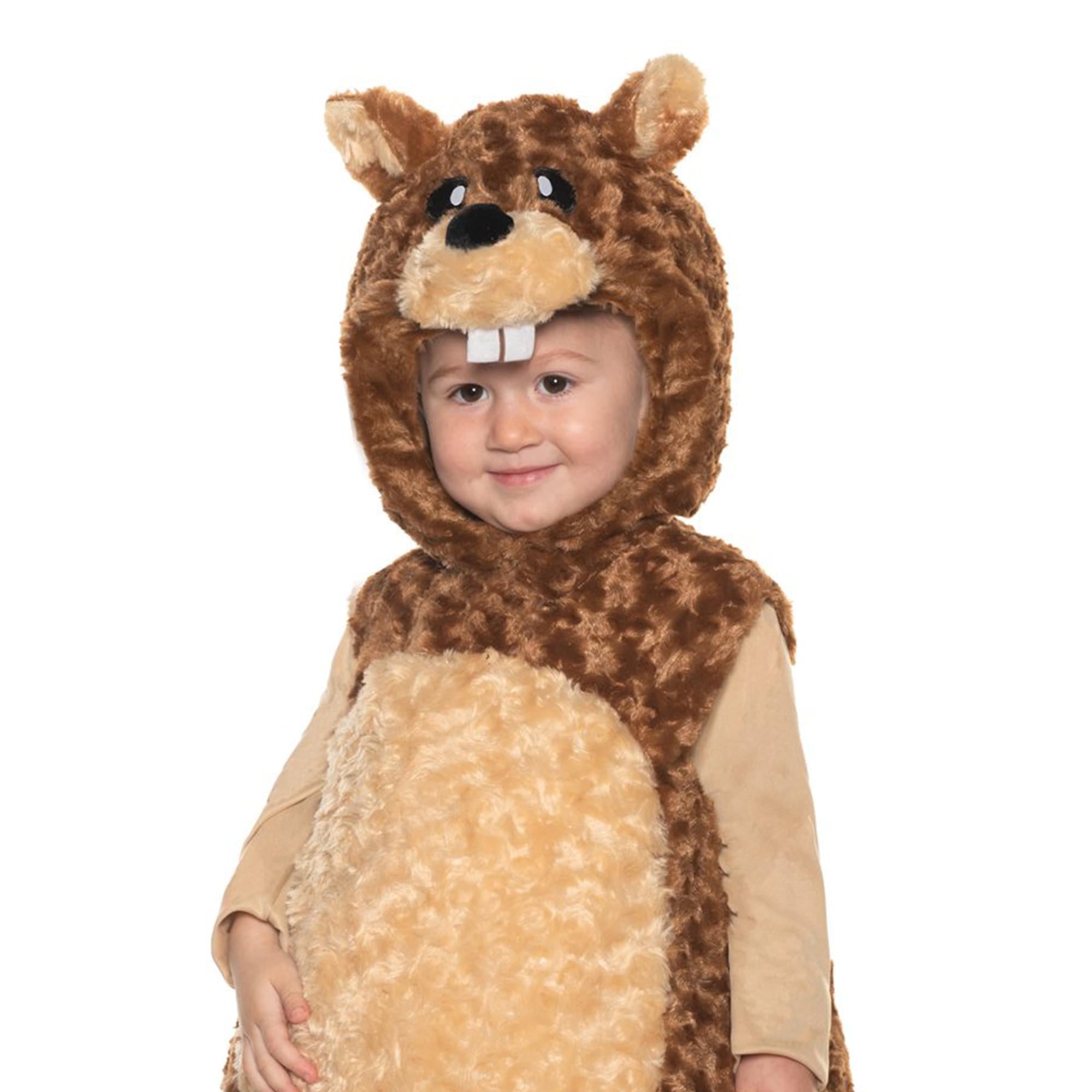 Brown Beaver Plush Baby Costume With Hood