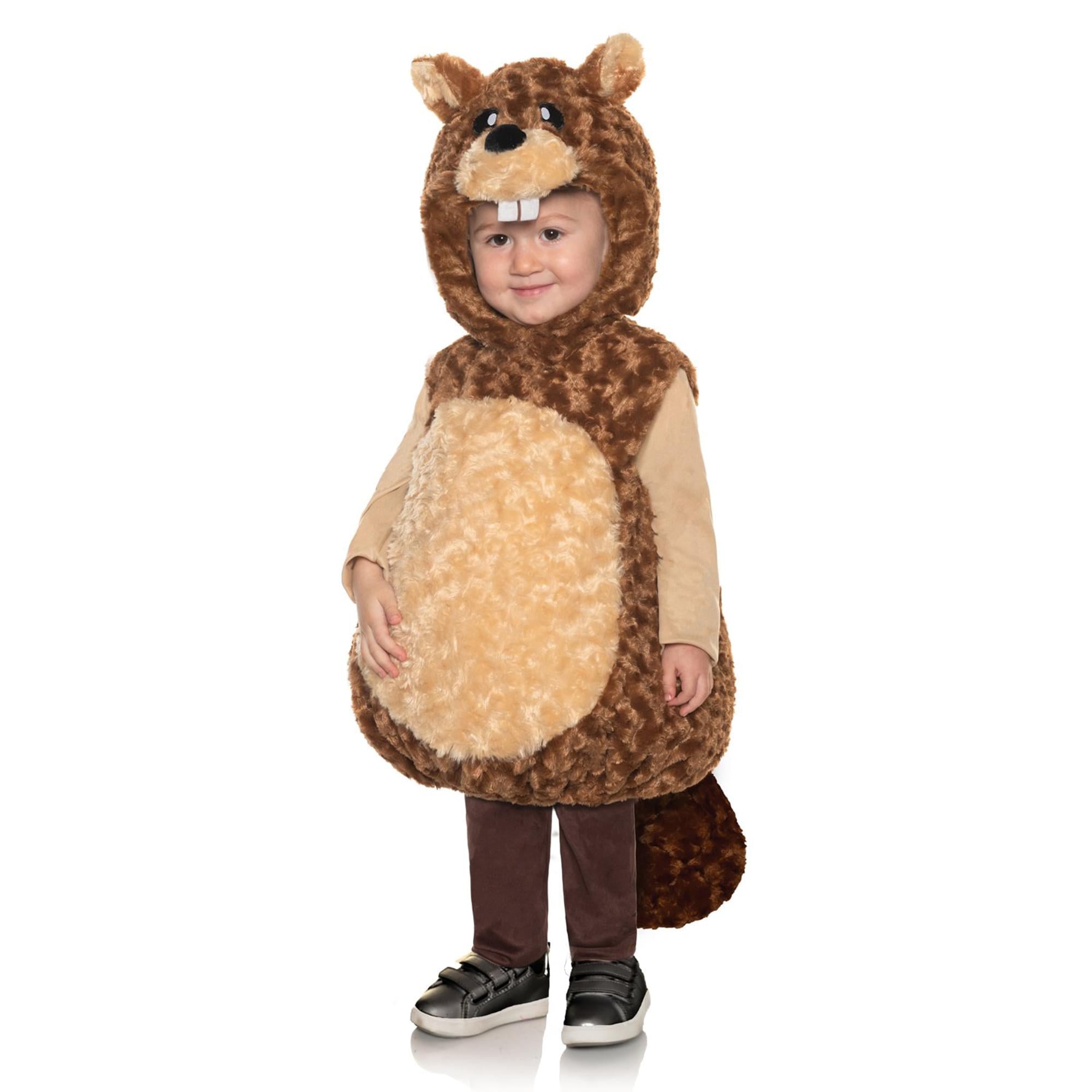 Brown Beaver Plush Baby Costume With Hood