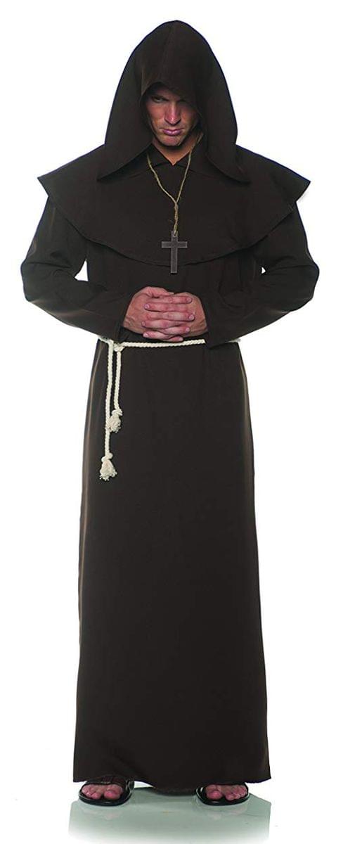 Monk Adult Costume Robe - Brown