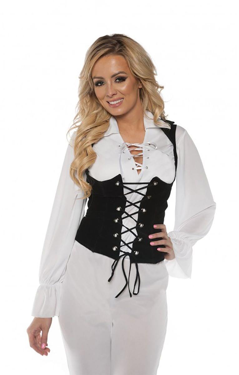 Pirate Shirt Lace Front Adult Costume