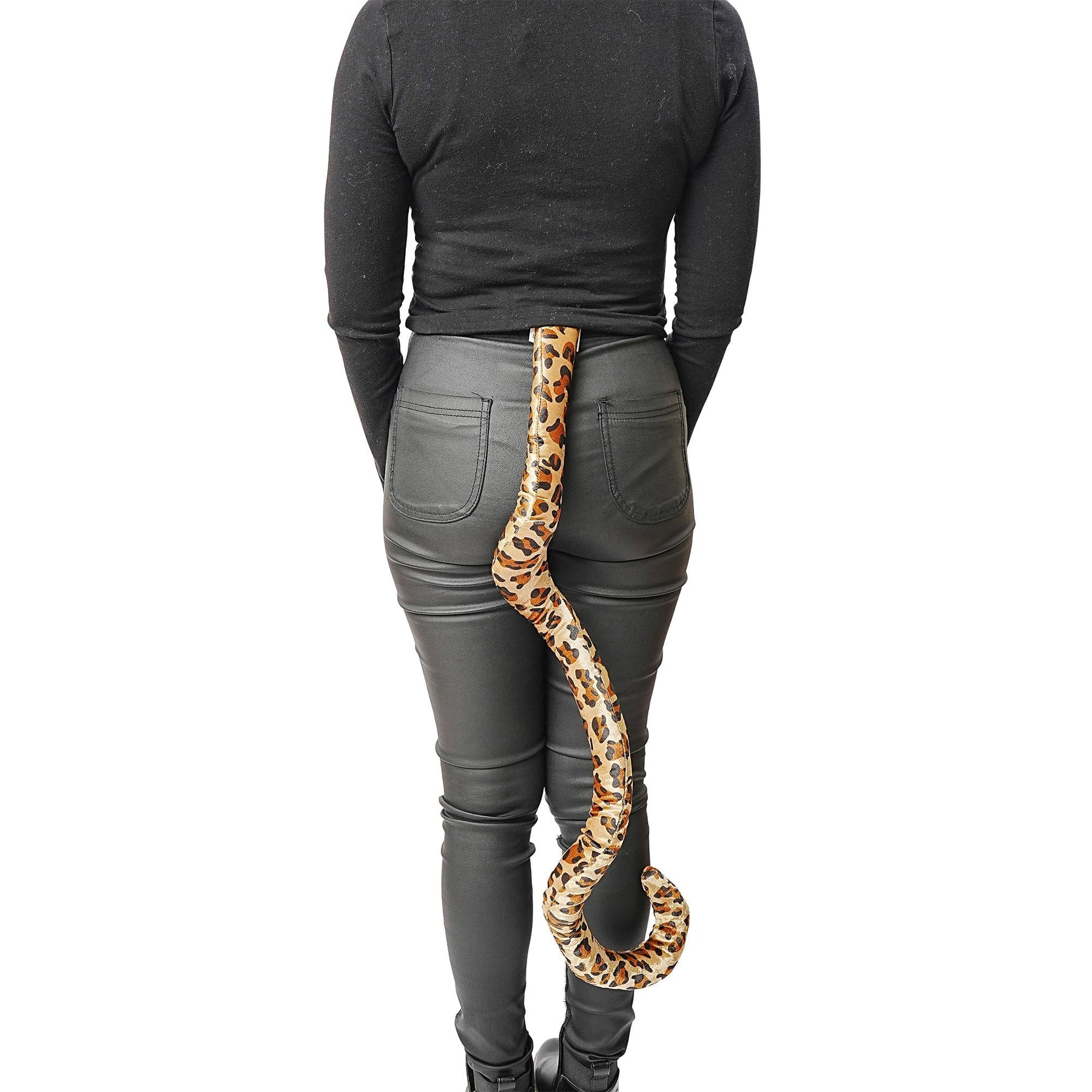 Leopard Cat Tail & Ears Adult Costume Set