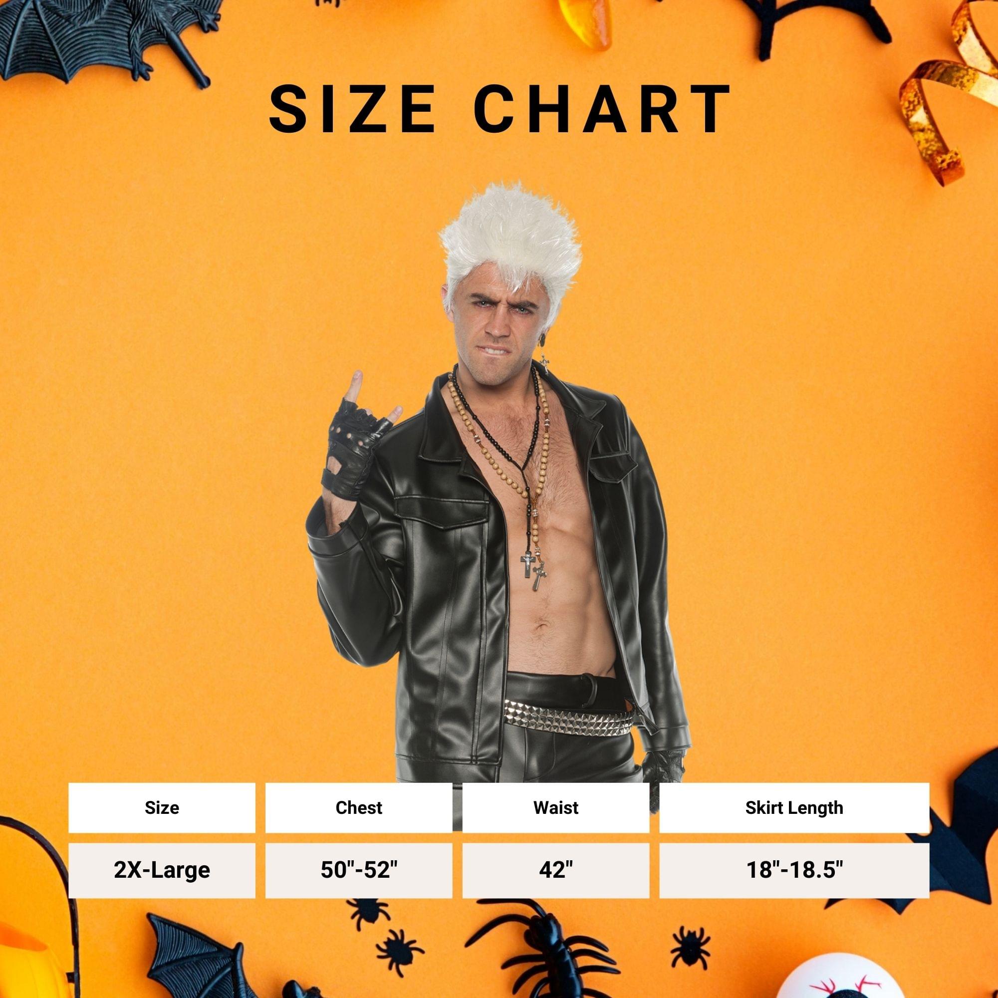 Faux Leather Rocker Jacket Adult Costume