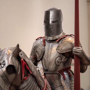 Knight Box Helmet Black Adult Costume OS
