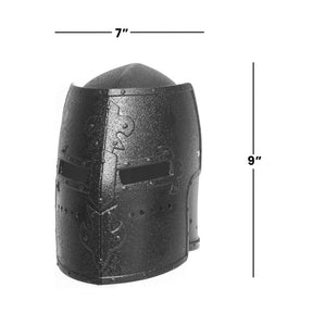 Knight Box Helmet Black Adult Costume OS