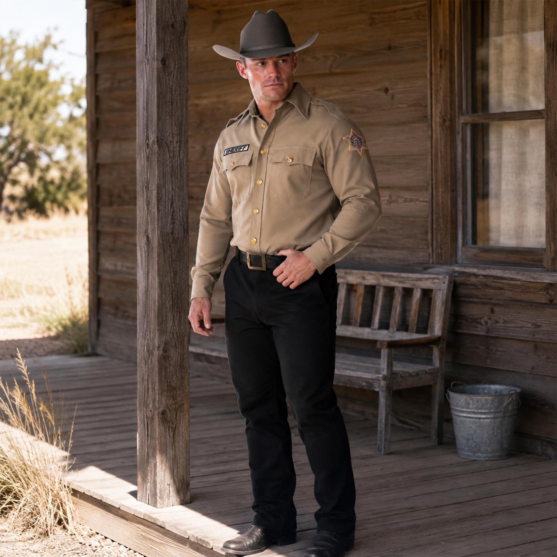Sheriff Shirt Adult Costume | X-Large