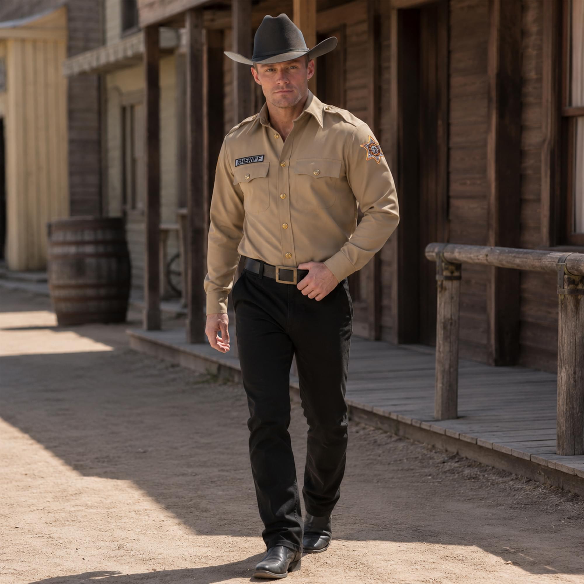 Sheriff Shirt Adult Costume | X-Large