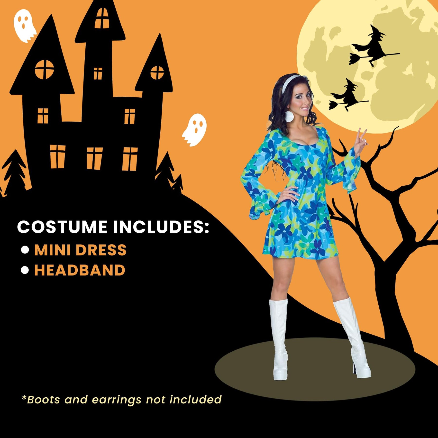 Wild Flower 1960's Adult Costume