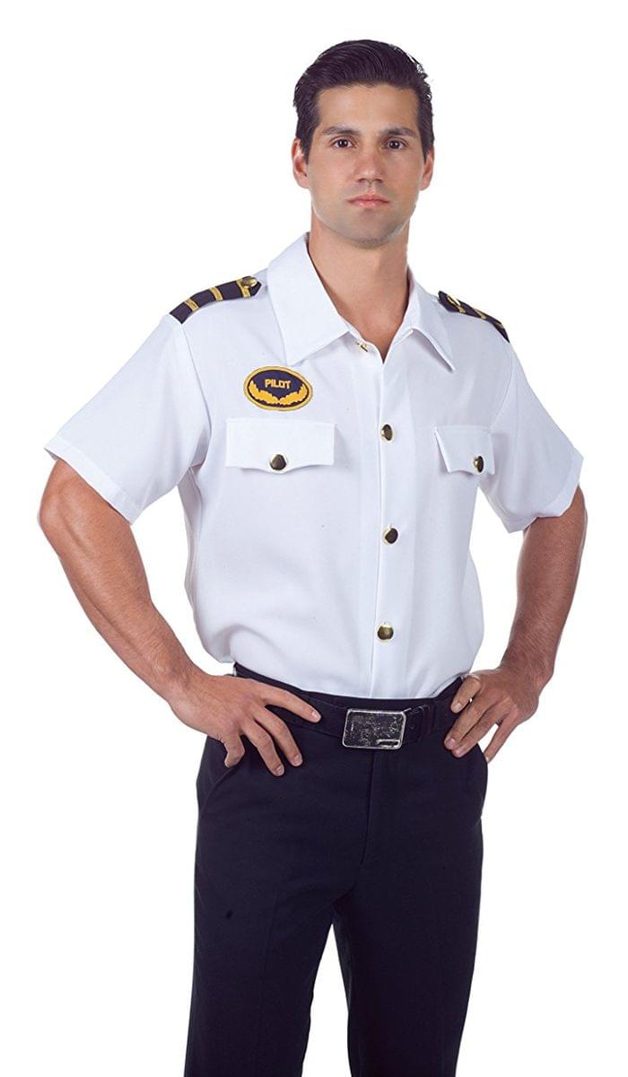 Pilot Men's Costume Shirt, White