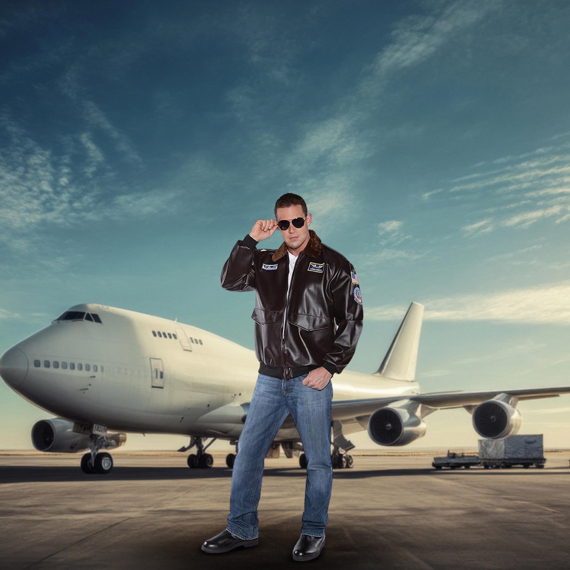 Flying High Jet Pilot Adult Costume Bomber Jacket