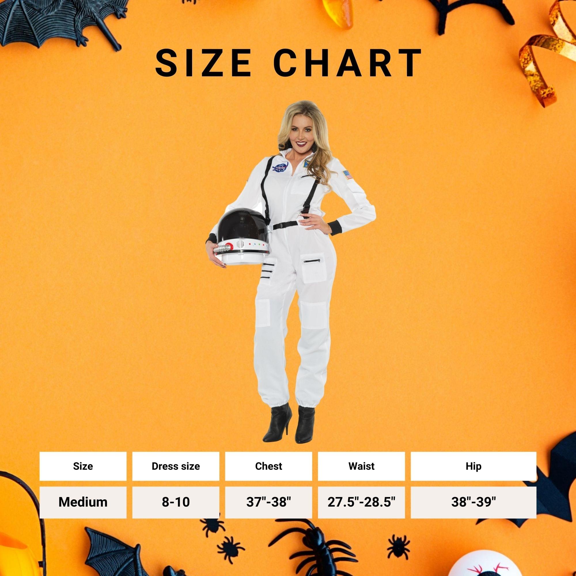 Female Astronaut - White Adult Costume