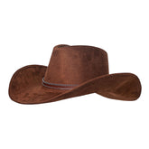 Faux Suede Brown Cowboy Hat Adult Costume Accessory
