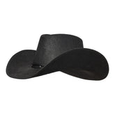Black Cowboy Hat with Metal Stud Rim Adult Costume Accessory
