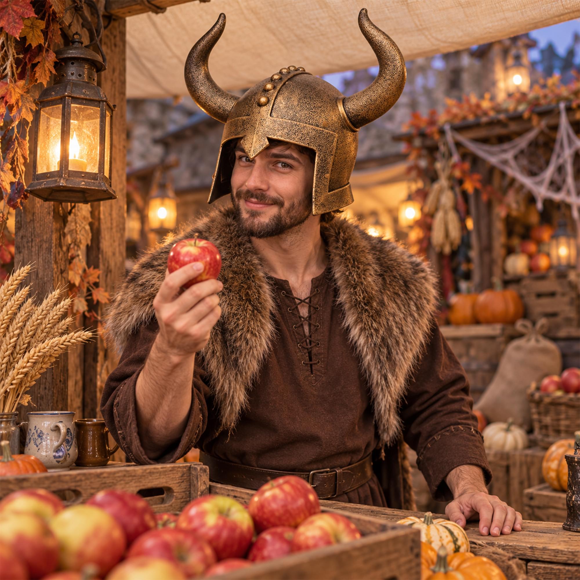 Bronze Horn Helmet Adult Costume Accessory | One Size