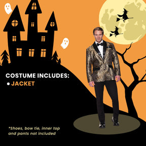 Gold Jacard Jacket Adult Costume
