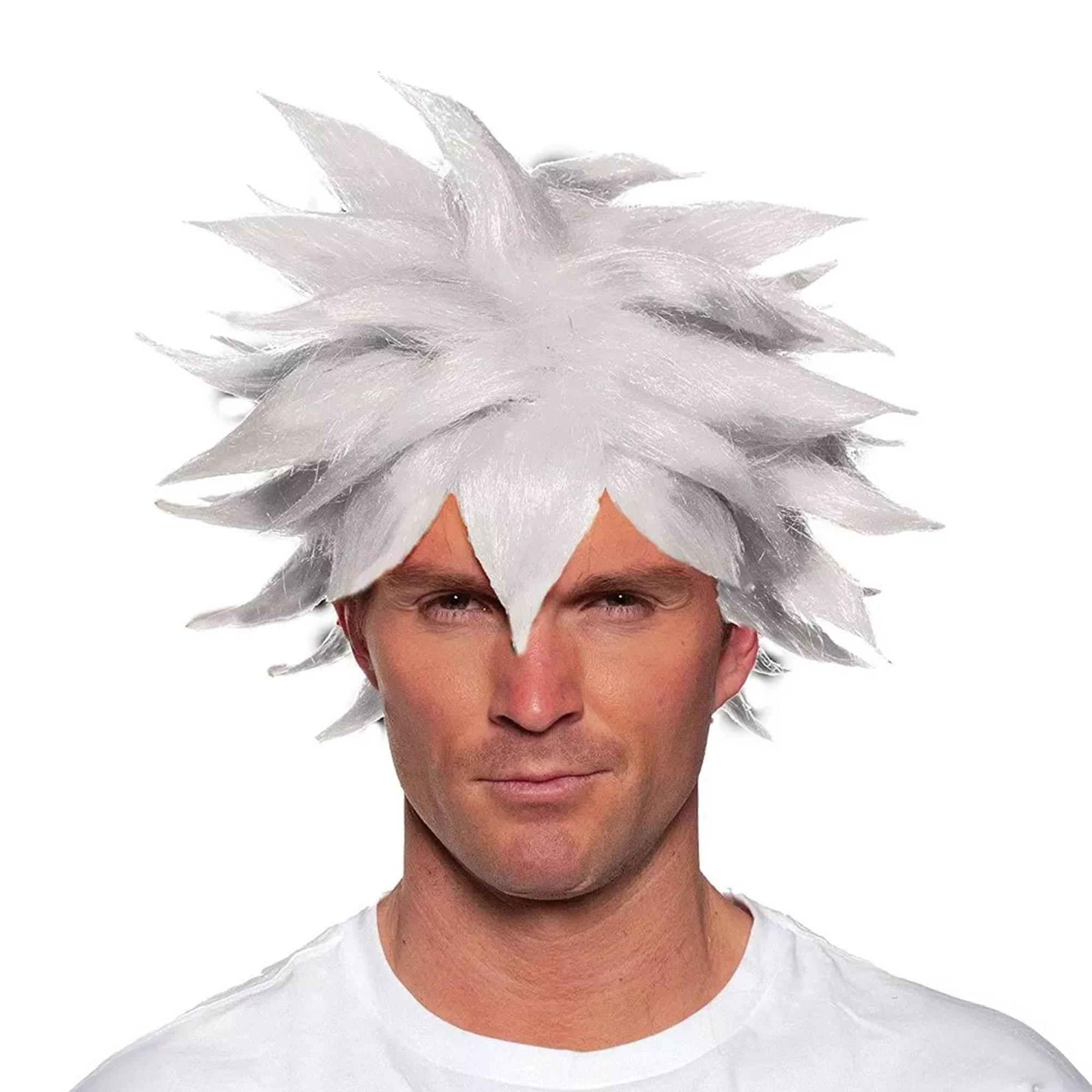 Spiky One Size Adult Costume Crunchyroll Anime Wig | White