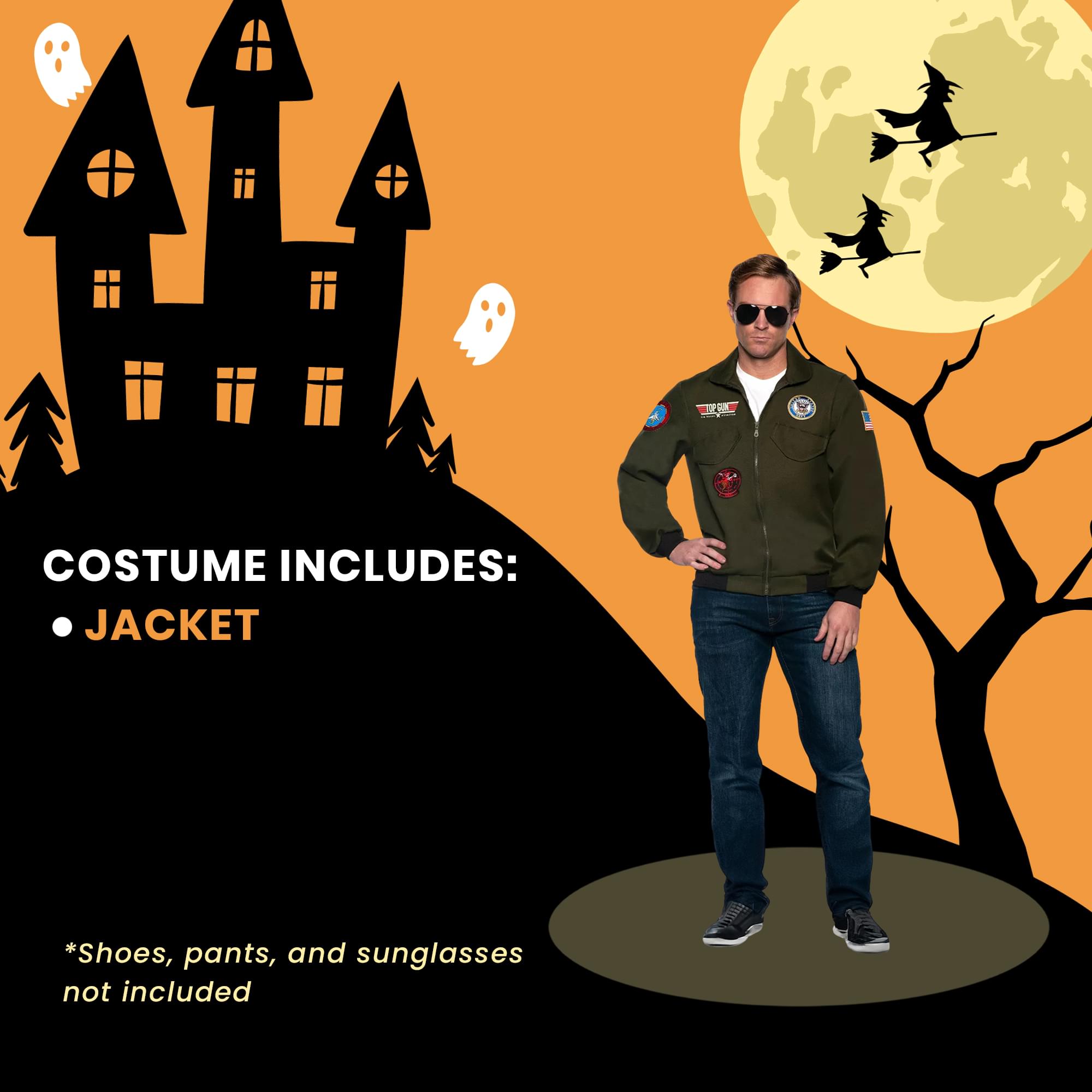 Navy Top Gun Pilot Jacket Adult Costume