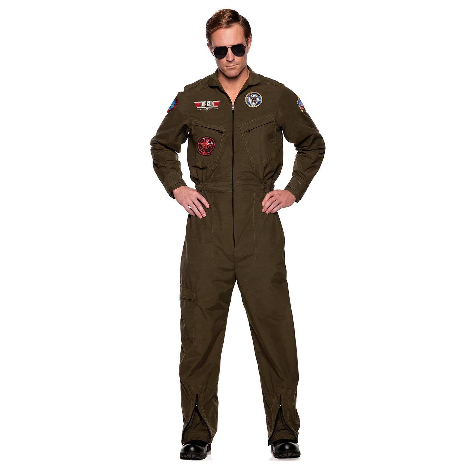 US Navy Top Gun Teen Pilot Jumpsuit Costume| One Size