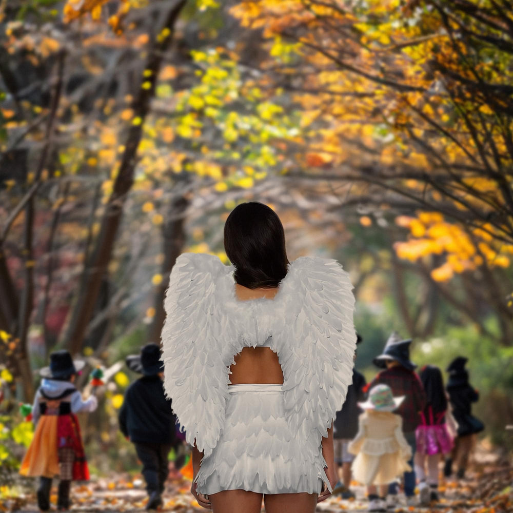Adult Women's Feather Wings Red