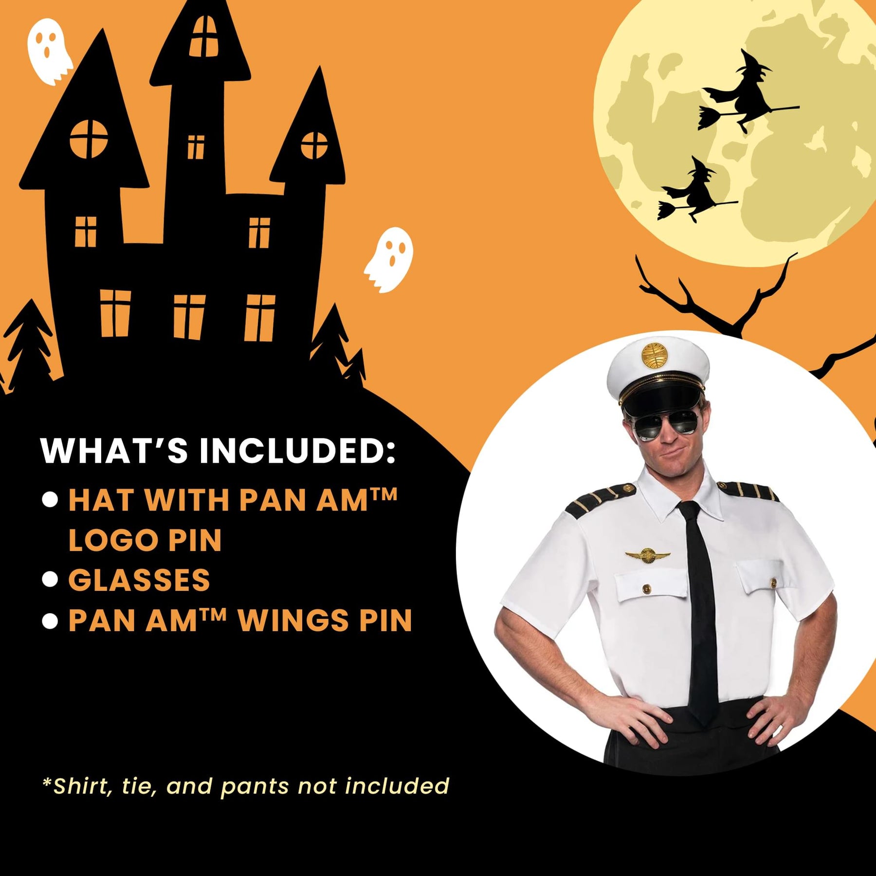 Pan Am Officially Licensed Pilot Adult Costume Accessory Kit
