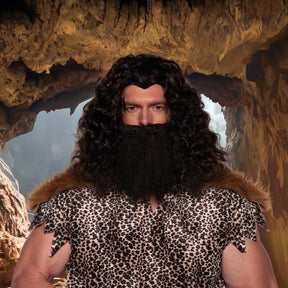 Viking Wig & Beard Adult Costume Set | Black