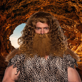 Viking Wig & Beard Adult Costume Set | Brown