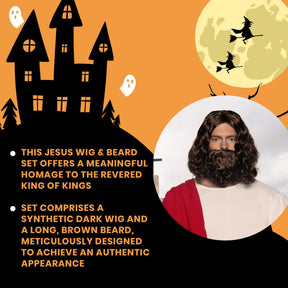 Jesus Wig & Beard Adult Costume Set