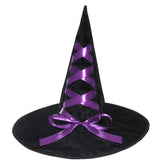 Witch Hat with Ribbon Adult Costume Accessory | Purple