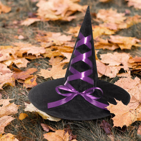 Witch Hat with Ribbon Adult Costume Accessory | Purple
