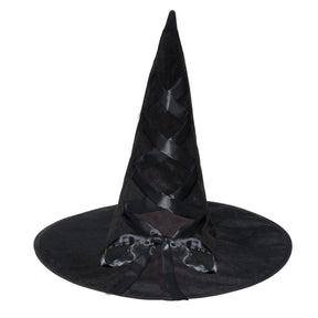 Witch Hat with Ribbon Adult Costume Accessory | Black