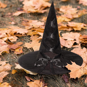 Witch Hat with Ribbon Adult Costume Accessory | Black
