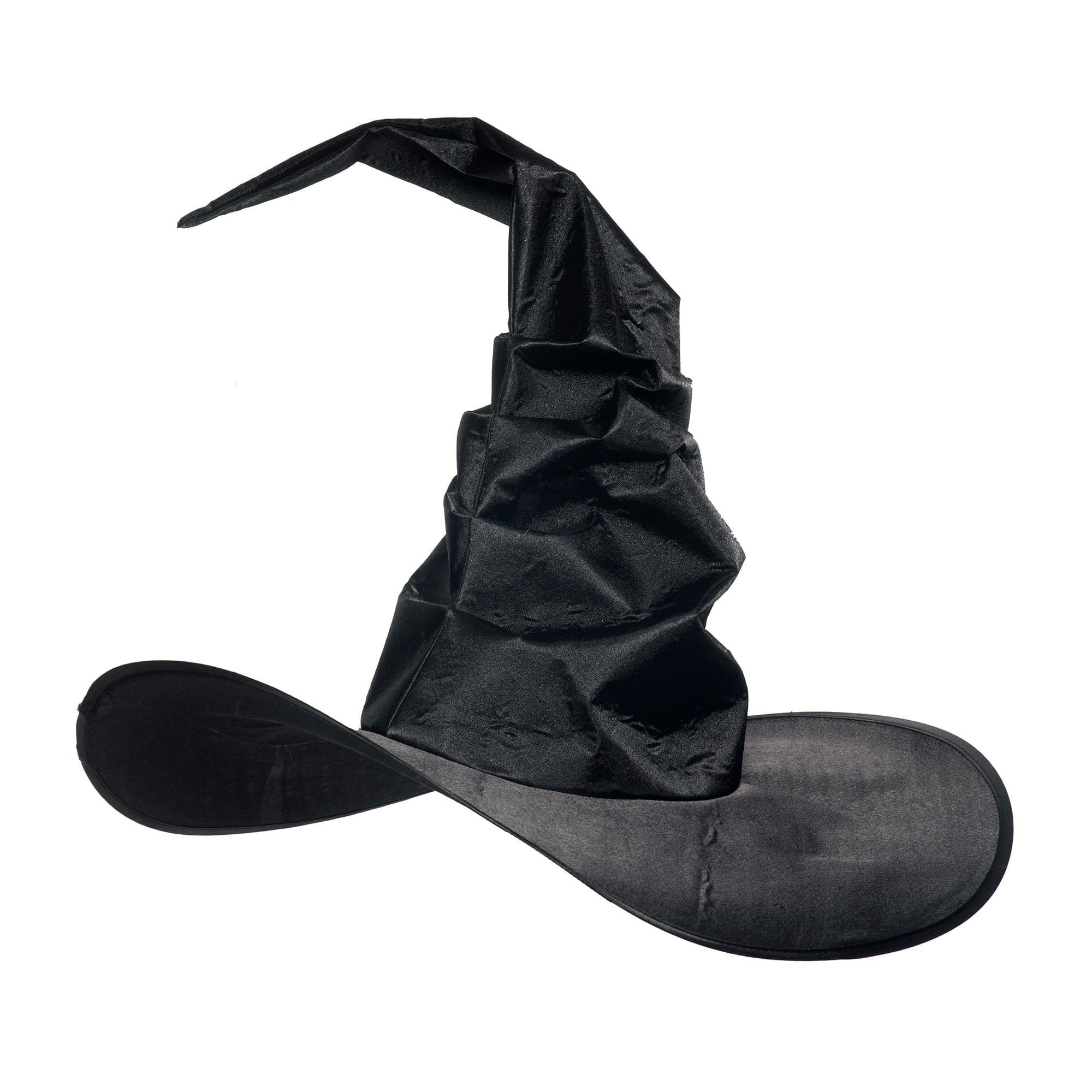 Curved Witch Hat Adult Costume Accessory | Black