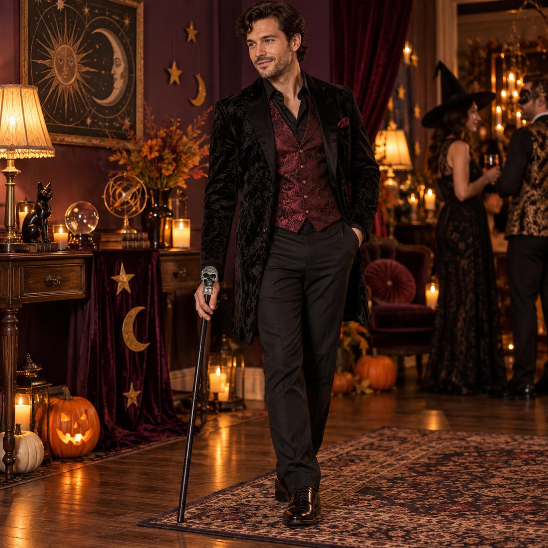 Skull Walking Cane Adult Costume Accessory
