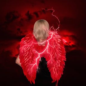 Red Feathered Wings Adult Costume Accessory