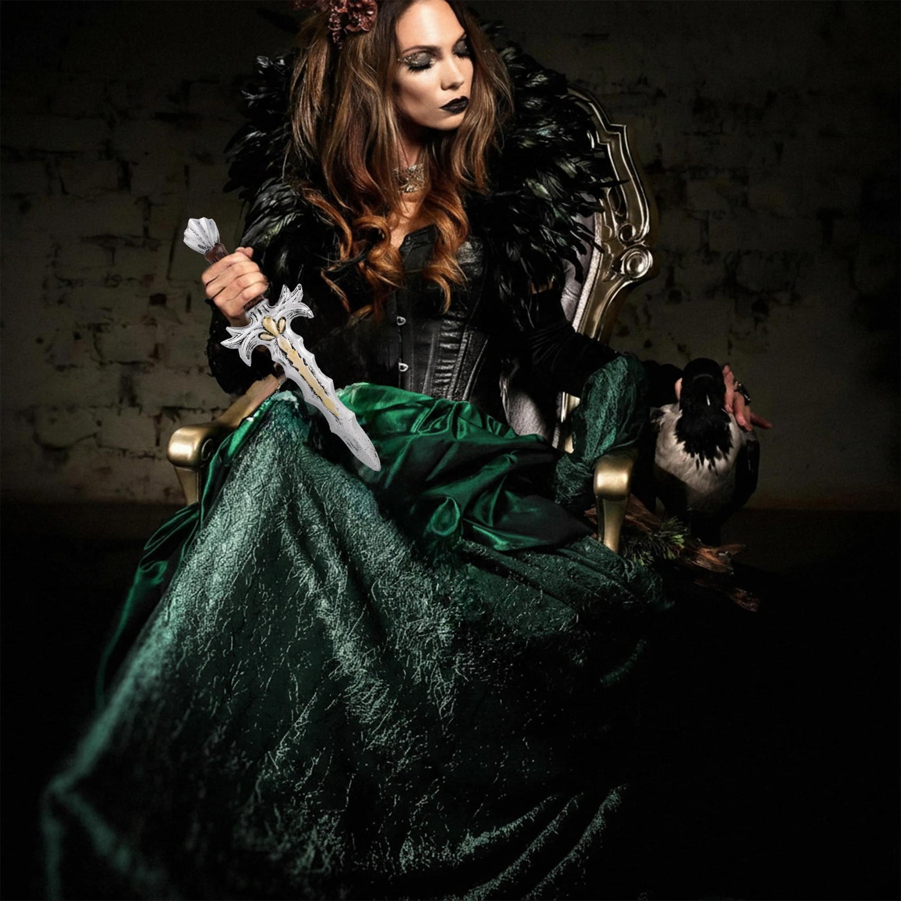 Foam Dagger Short Dragon Handle Costume Accessory