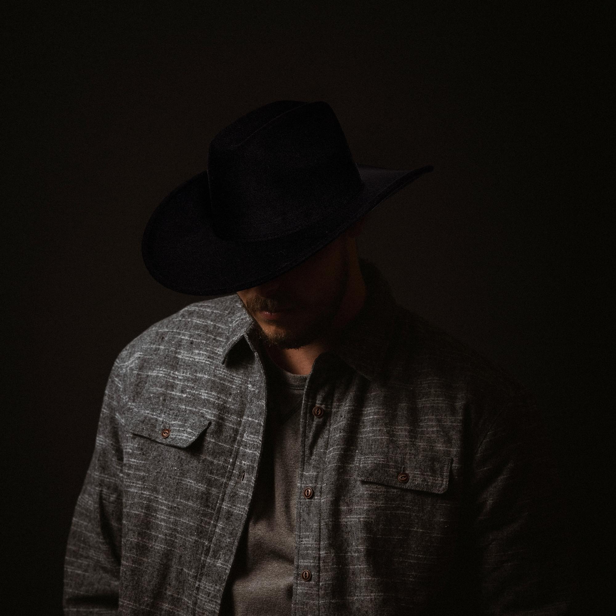 Black Bullnose Cowboy Hat Adult Costume Accessory