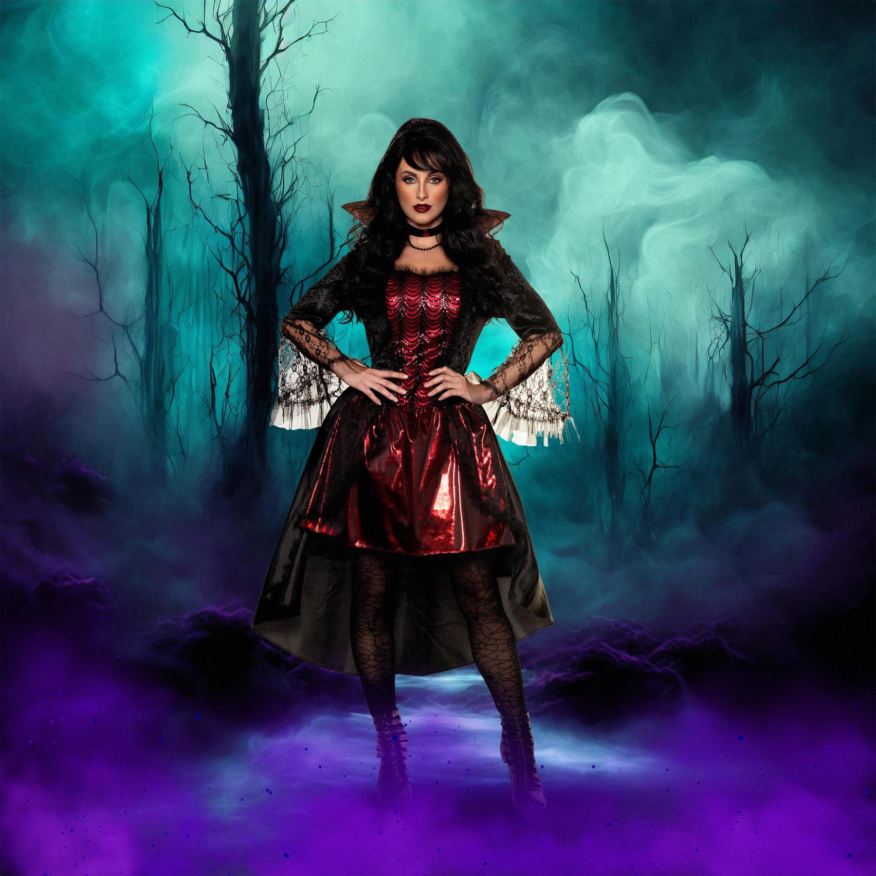 Gothic Vampire Princess Adult Costume Dress Small Gothic Vampire Princess Adult Costume Dress Small