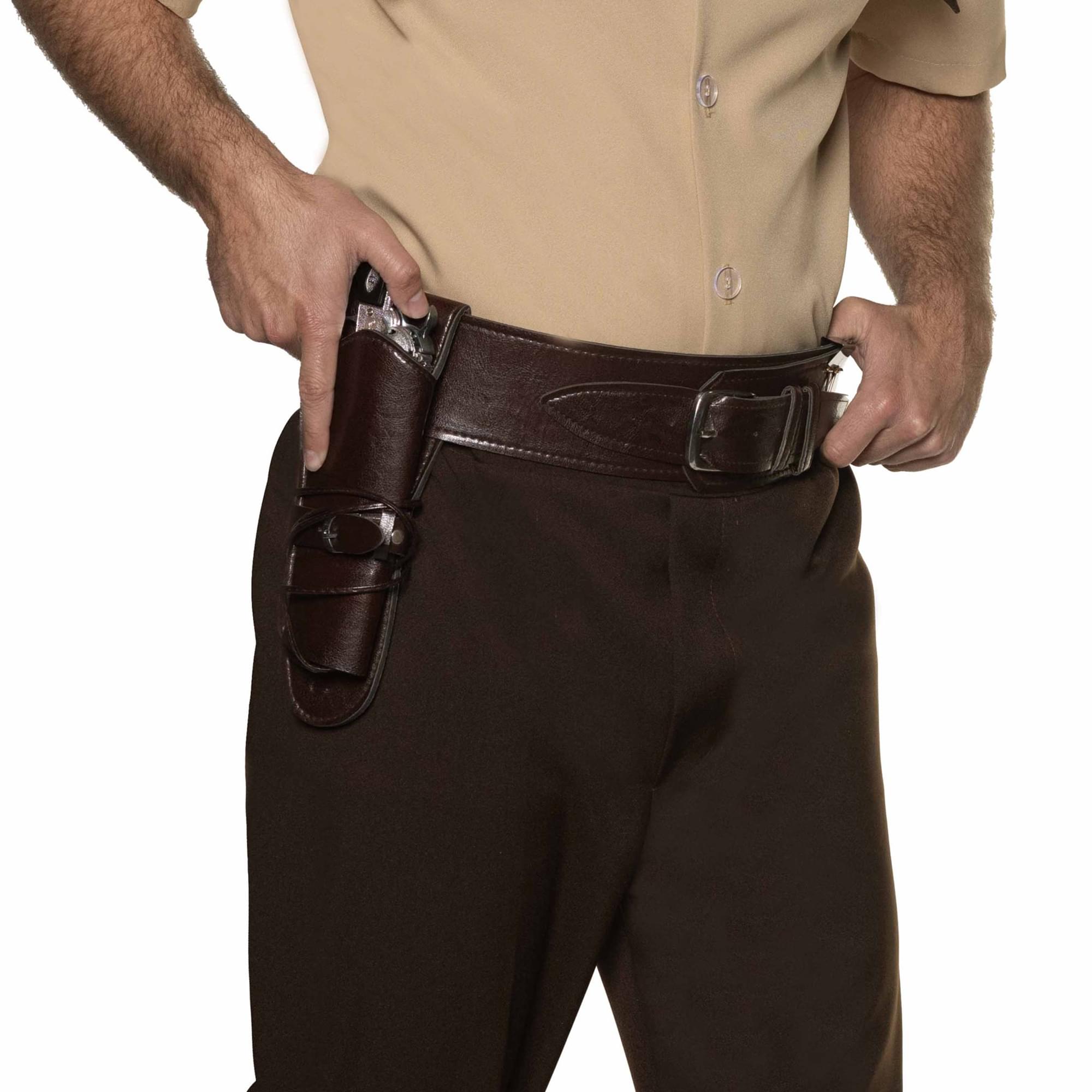 Cowboy Single Brown Holster Adult Costume Accessory | One Size