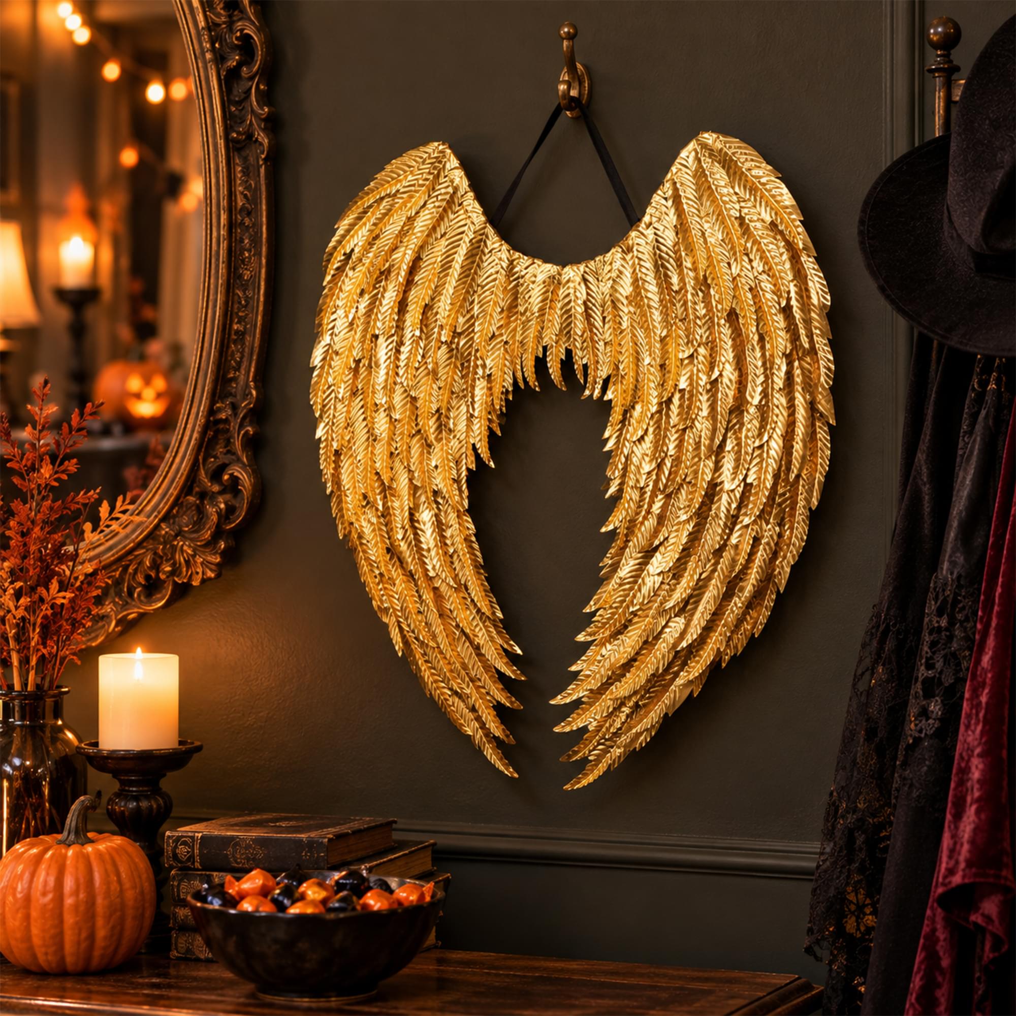 Gold Foil Wings Adult Costume Accessory | One Size