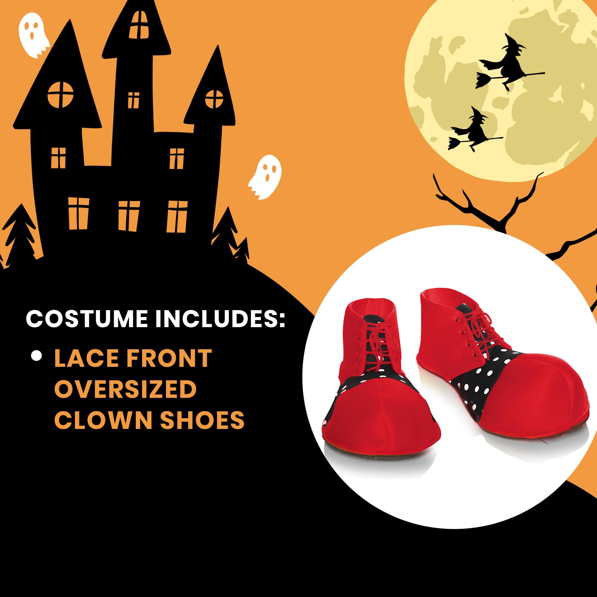 Oversized Red Clown Adult Costume Shoes