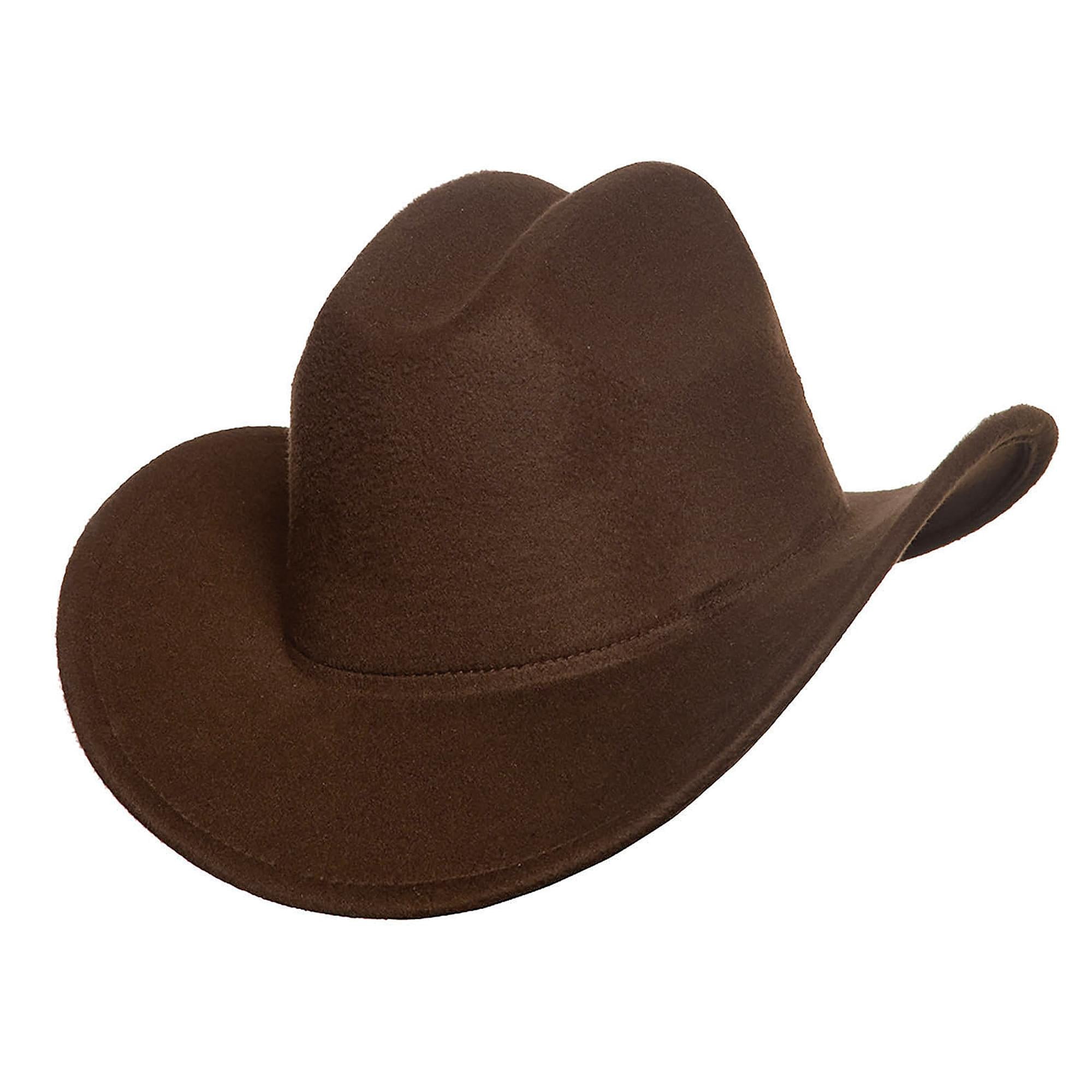 Cattleman Thick Felt Cowboy Hat Adult Costume Accessory | Brown