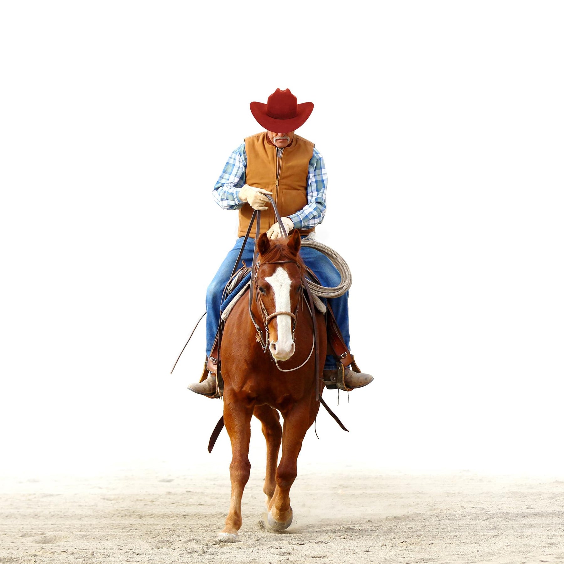 Cattleman Thick Felt Cowboy Hat Adult Costume Accessory | Red