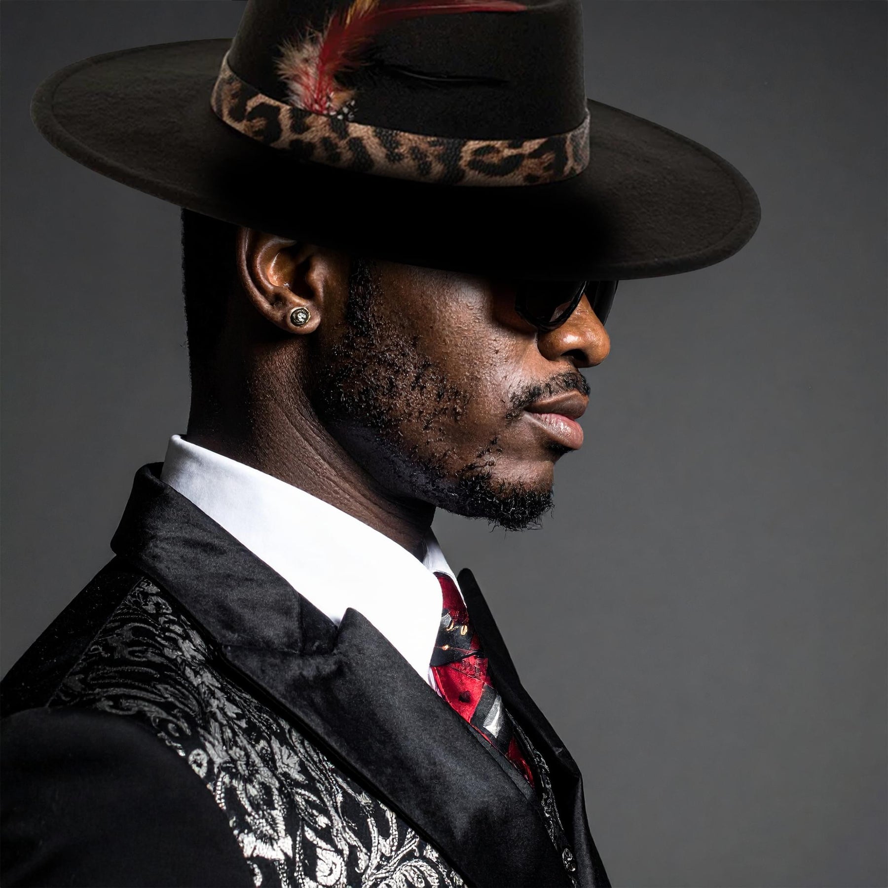 Faux Leather Pimp Hat Adult Costume Accessory | Black