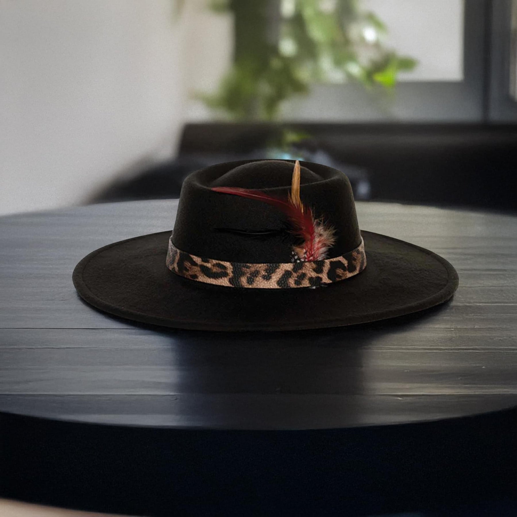 Faux Leather Pimp Hat Adult Costume Accessory | Black