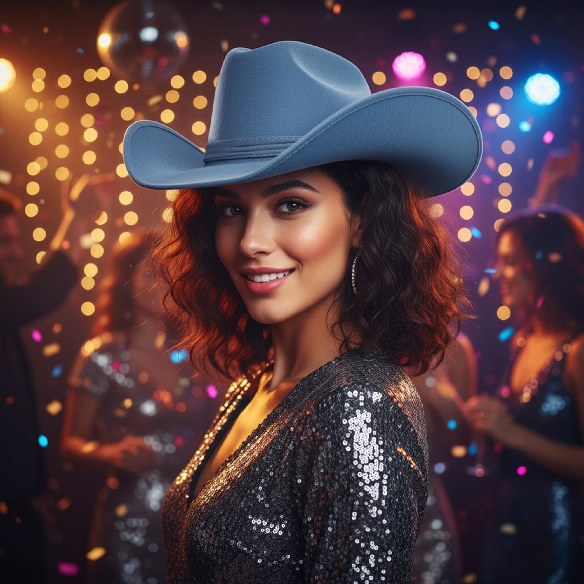 Denim Adult Costume Cowboy Hat