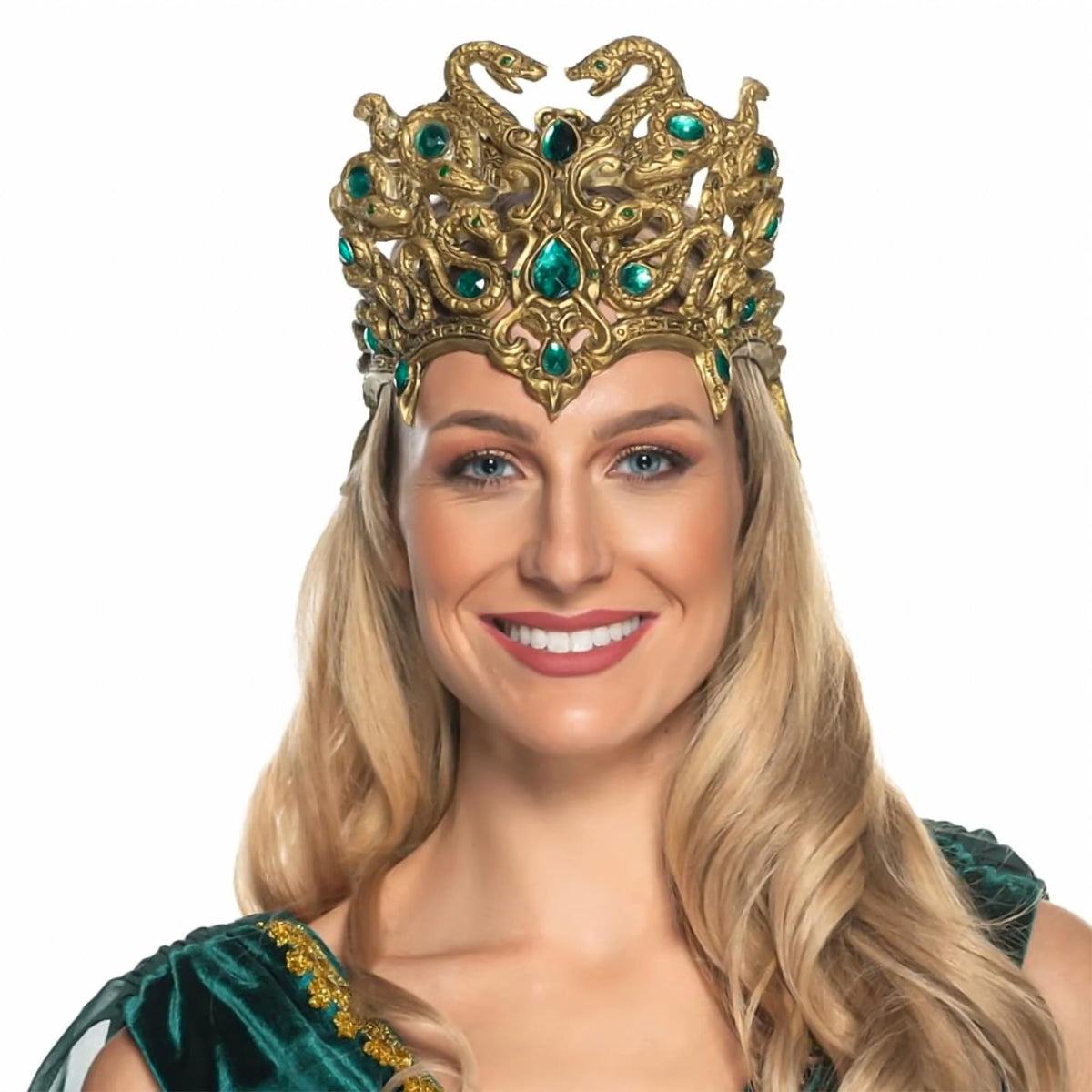 Medusa Gold Snake Headpiece Medusa Gold Snake Headband Serpent Headpiece Plastic Costume  main image 3