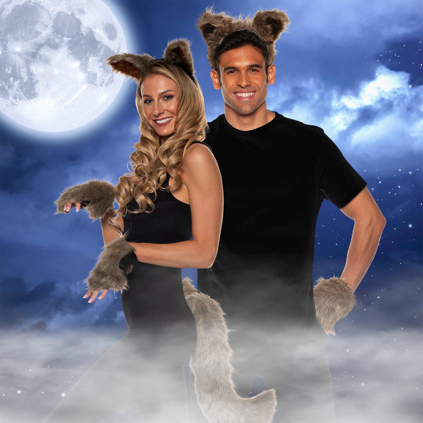 Werewolf Adult Costume Accessory Set | Brown/Grey