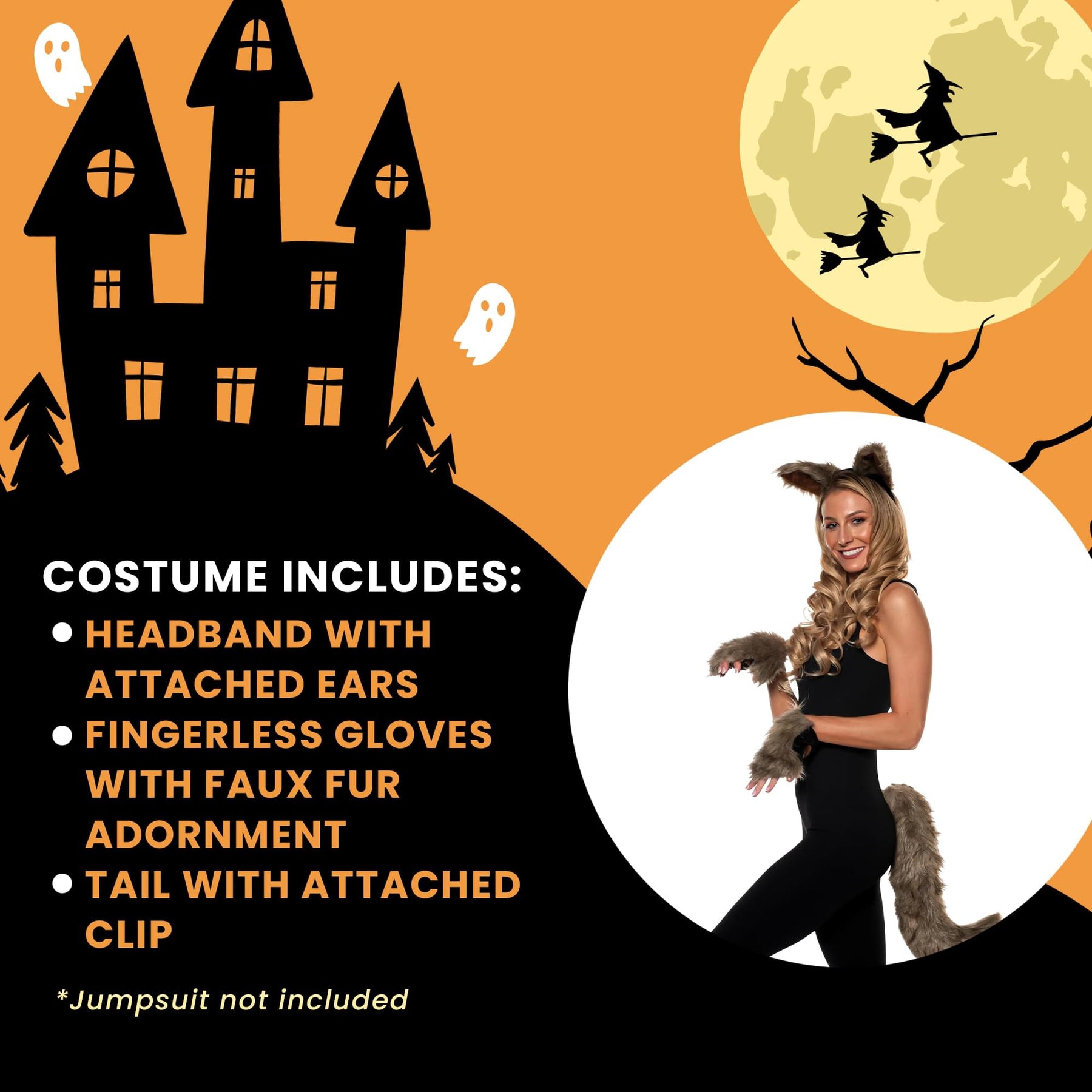 Werewolf Adult Costume Accessory Set | Brown/Grey