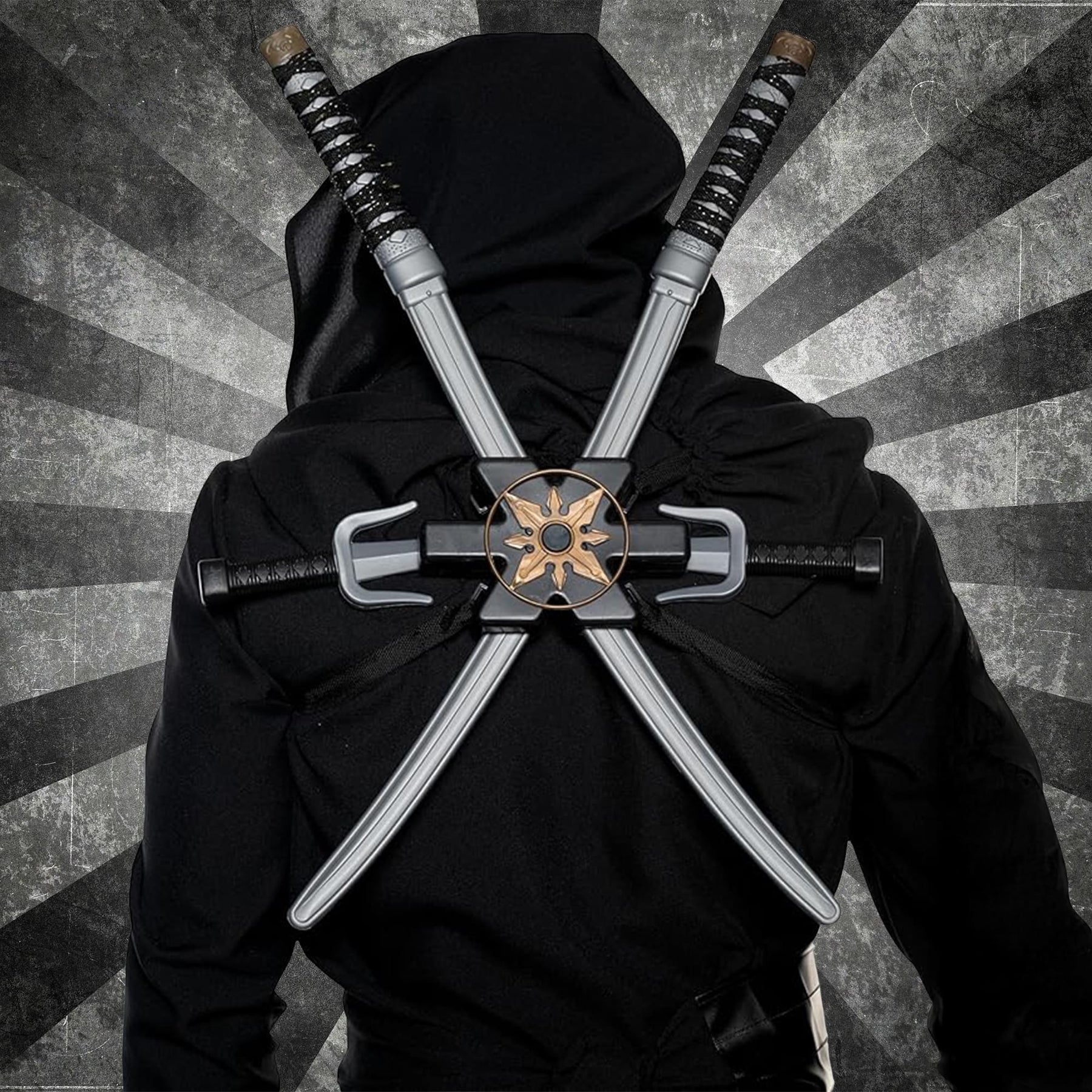 Ninja Sword, Sai & Star Adult Costume Backpack