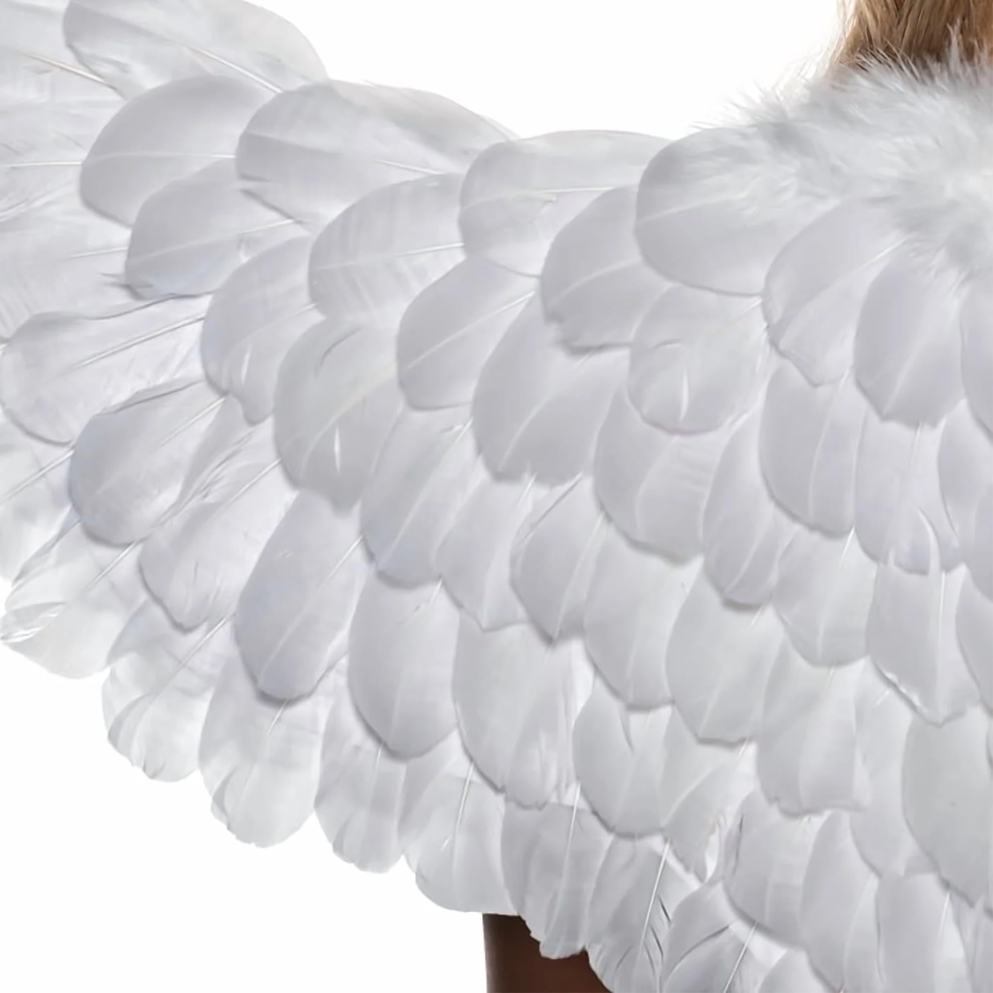 White Angel Feather Wings Adult Costume Accessory