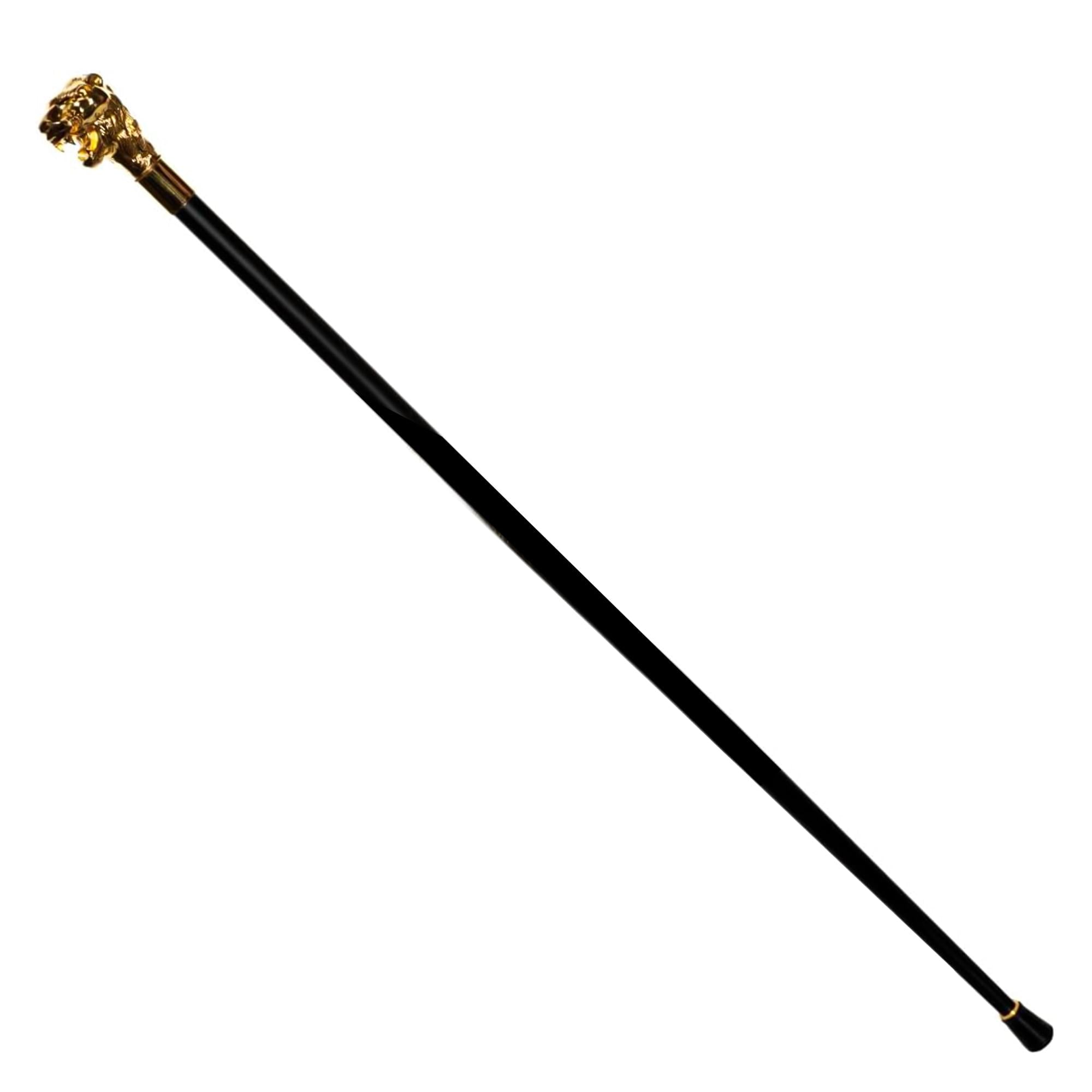 Deluxe Metal Golden Lion's Head Cane Adult Costume Accessory